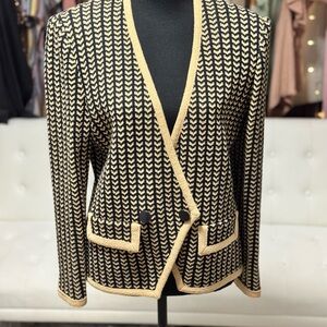 Castleberry Black and Cream Women's Blazer